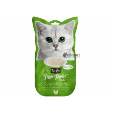 Kit Cat Purr Puree Plus Collagen Care Chicken & Collagen 15g x 4pcs, KC-3239, cat Treats, Kit Cat, cat Food, catsmart, Food, Treats